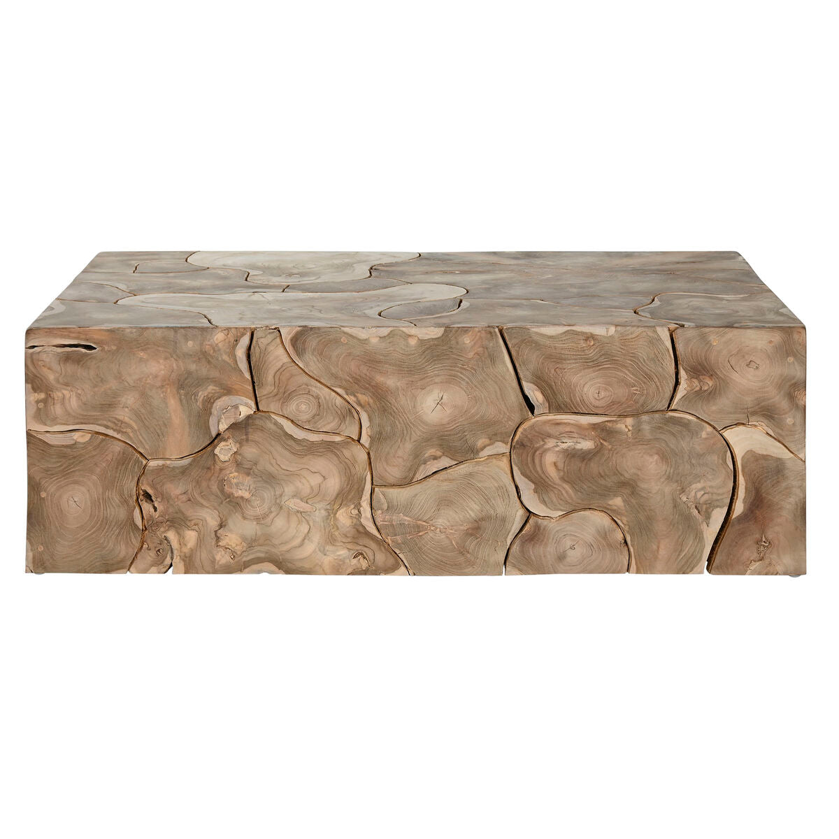 Mesa de centro de madera de teca natural, 120 cm — imagen 5