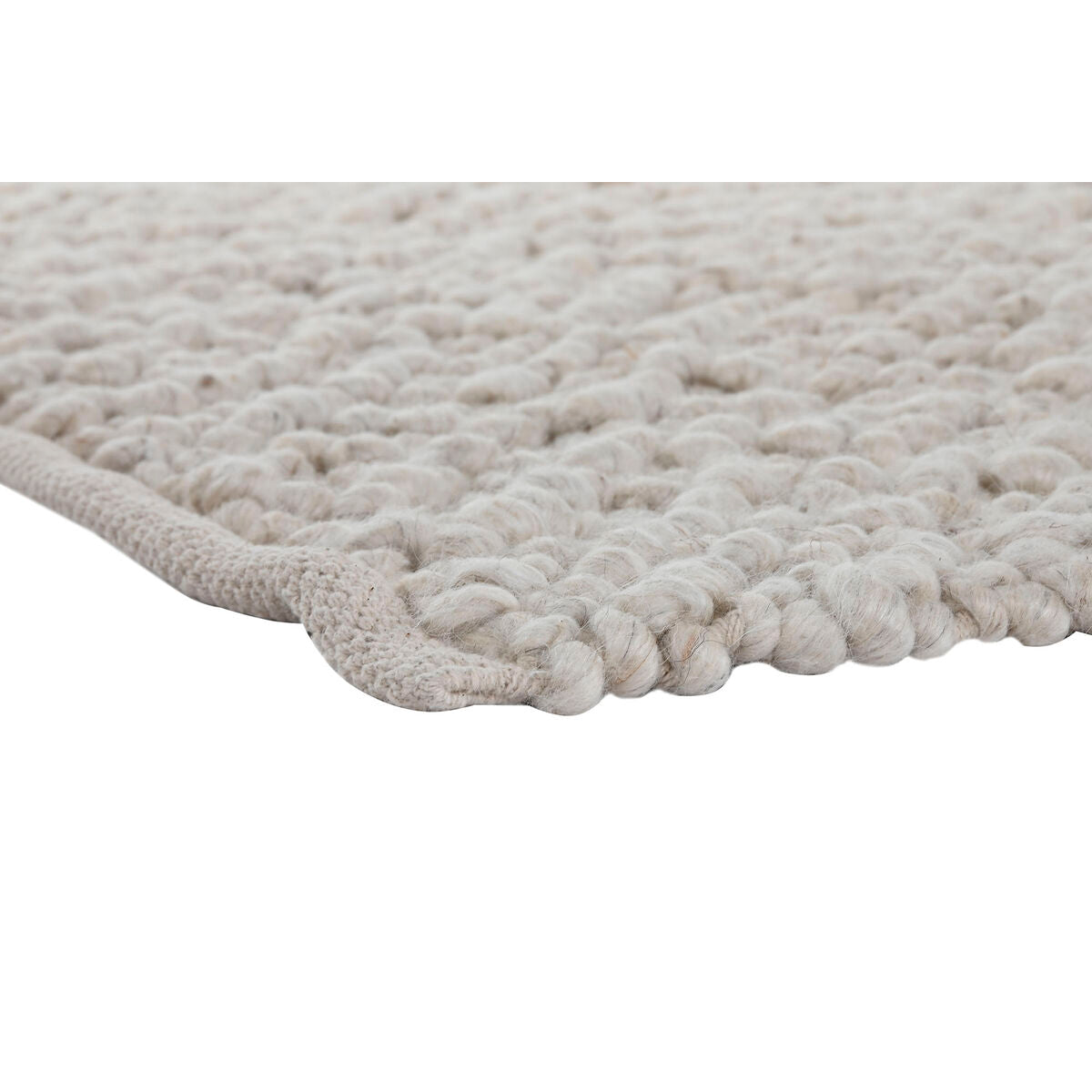 Alfombra beige de algodón, poliéster y lana, 230 x 160 cm — imagen 4