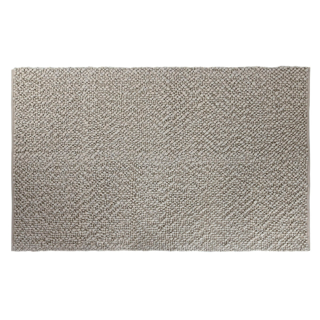 Alfombra beige de algodón, poliéster y lana, 230 x 160 cm