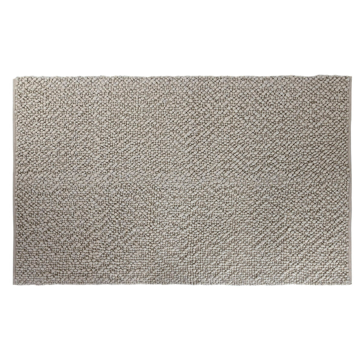Alfombra beige de algodón, poliéster y lana, 230 x 160 cm