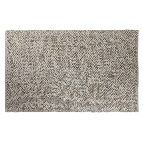 Alfombra beige de algodón, poliéster y lana, 230 x 160 cm
