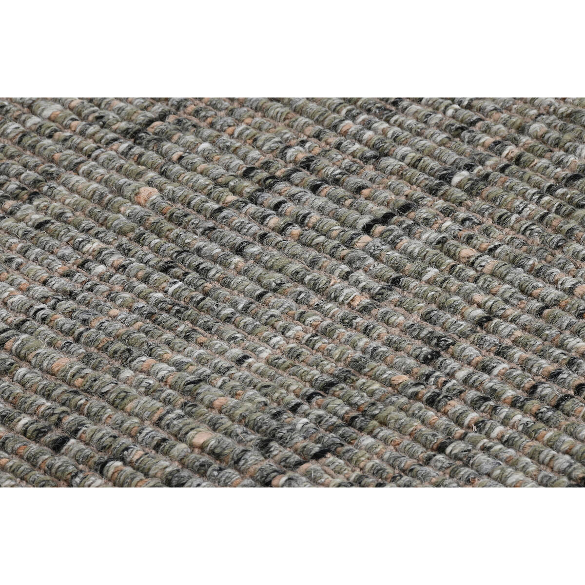 Alfombra turquesa de poliéster, yute y lana, 160 x 230 cm — imagen 3