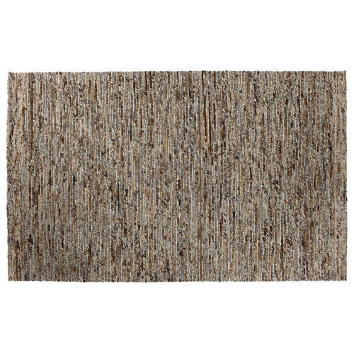Alfombra marrón de algodón, poliéster y lana, 200 x 300 cm