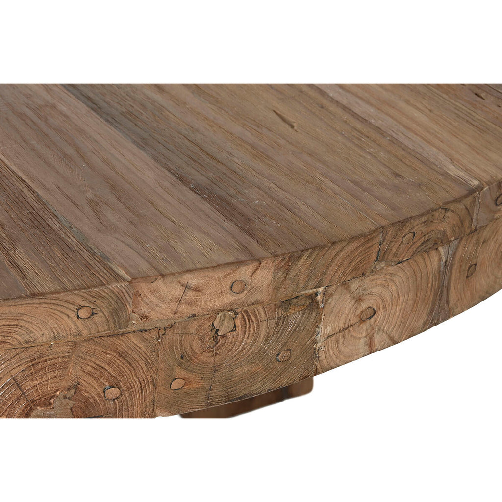 Mesa de comedor redonda de madera de teca, 160 x 160 x 78 cm — imagen 2