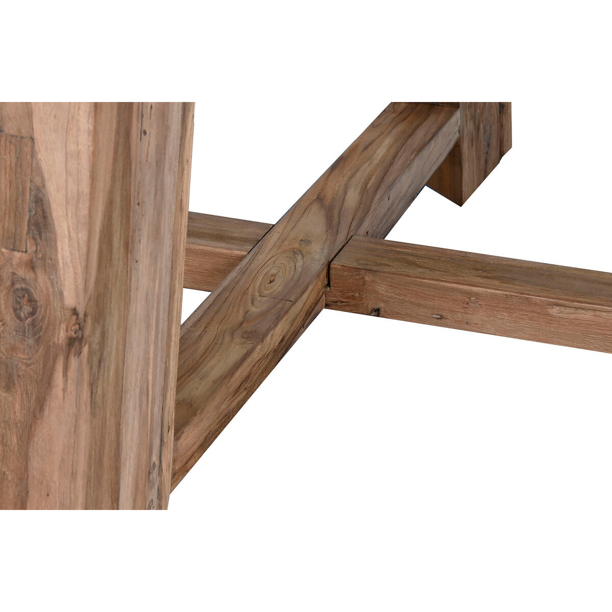 Mesa de comedor redonda de madera de teca, 160 x 160 x 78 cm — imagen 3
