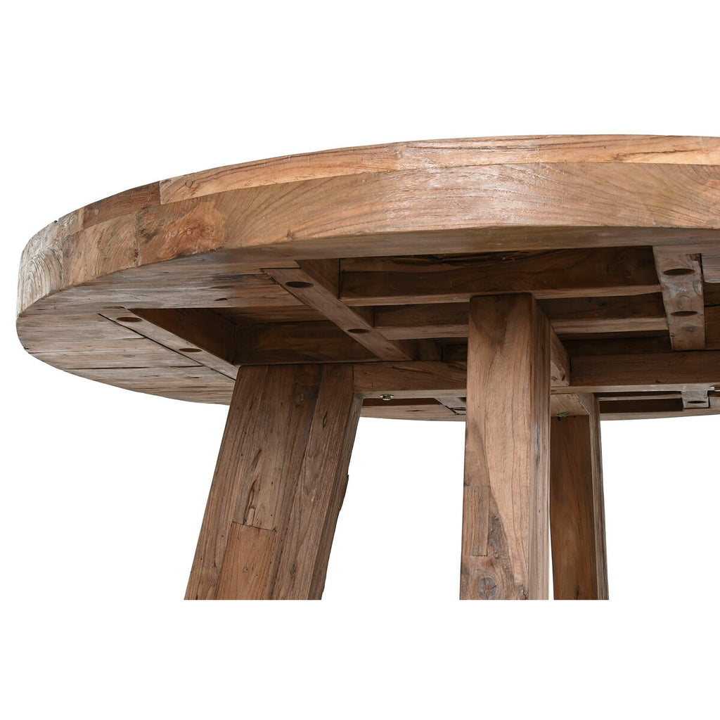 Mesa de comedor redonda de madera de teca, 160 x 160 x 78 cm — imagen 4