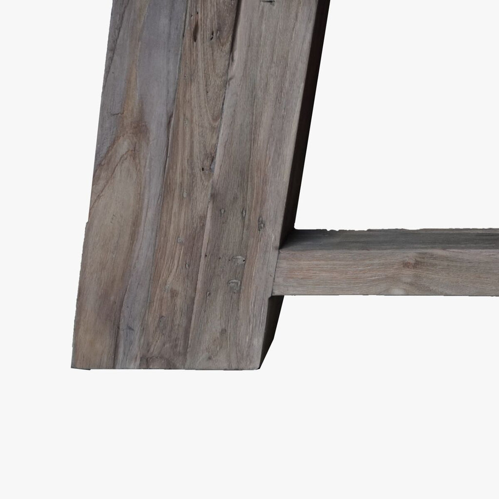 Mesa de comedor redonda de madera de teca, 160 x 160 x 78 cm — imagen 6