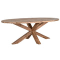 Mesa de comedor de madera de teca, 220 x 120 x 78 cm