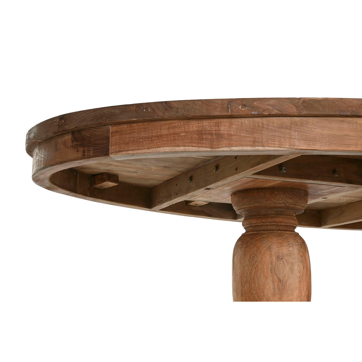 Mesa de comedor natural de madera de teca, 220 x 110 x 78 cm — imagen 2