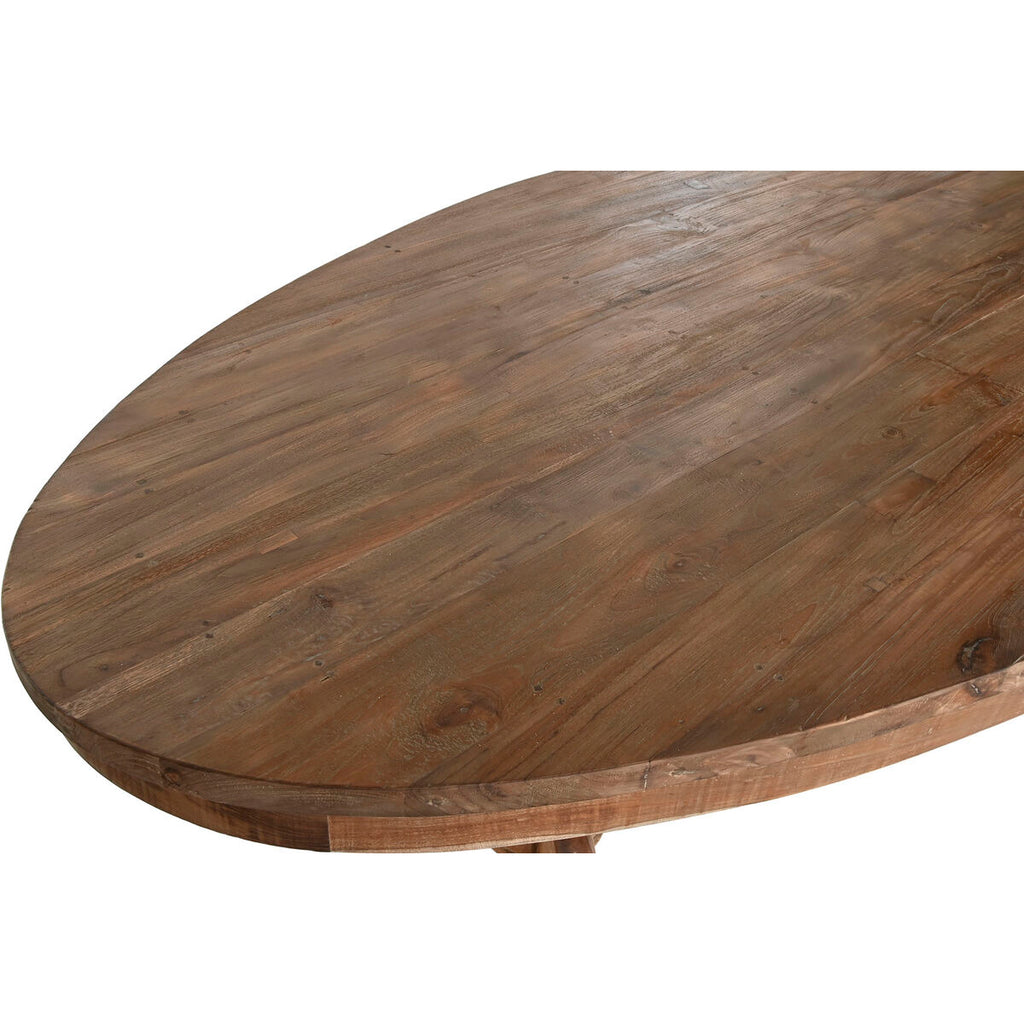 Mesa de comedor natural de madera de teca, 220 x 110 x 78 cm — imagen 3