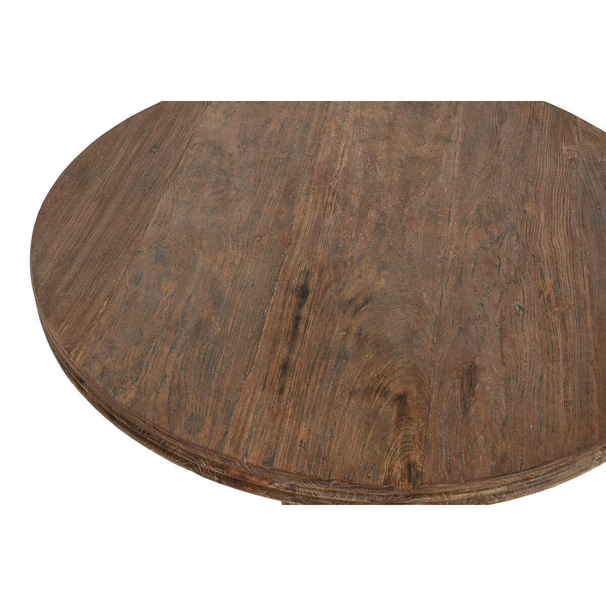 Mesa de centro natural de madera de teca, 100 x 100 x 30 cm — imagen 2