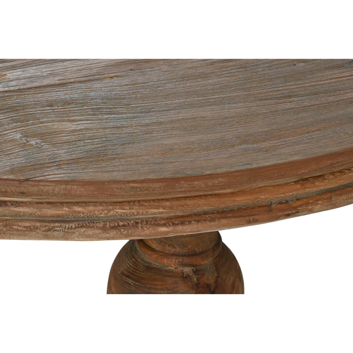 Mesa de centro natural de madera de teca, 100 x 100 x 30 cm — imagen 3