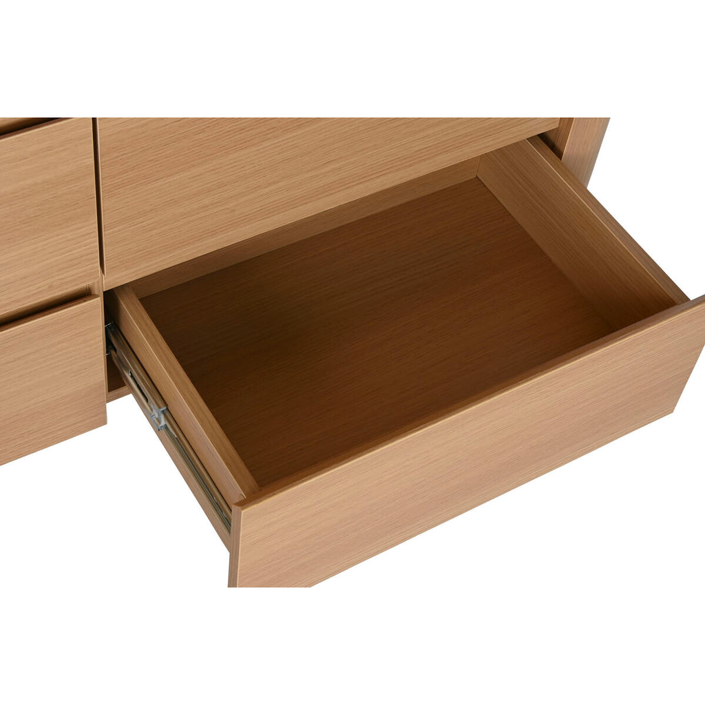 Cajonera moderna de mármol y madera MDF, 120 x 40 x 80 cm — imagen 3