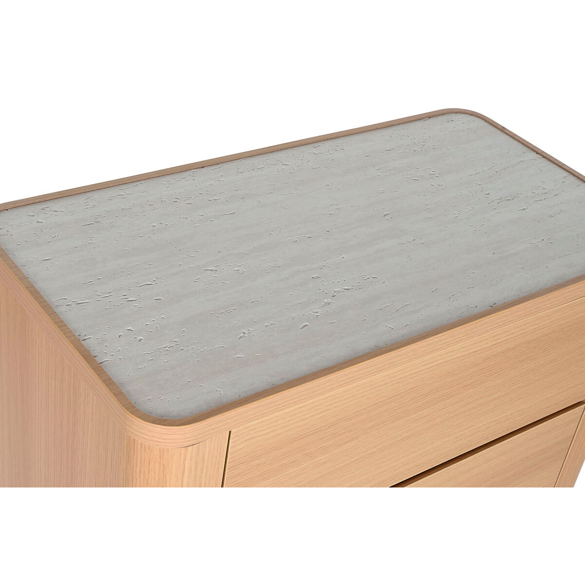 Cajonera moderna de mármol y madera MDF, 76 x 40 x 100 cm — imagen 4