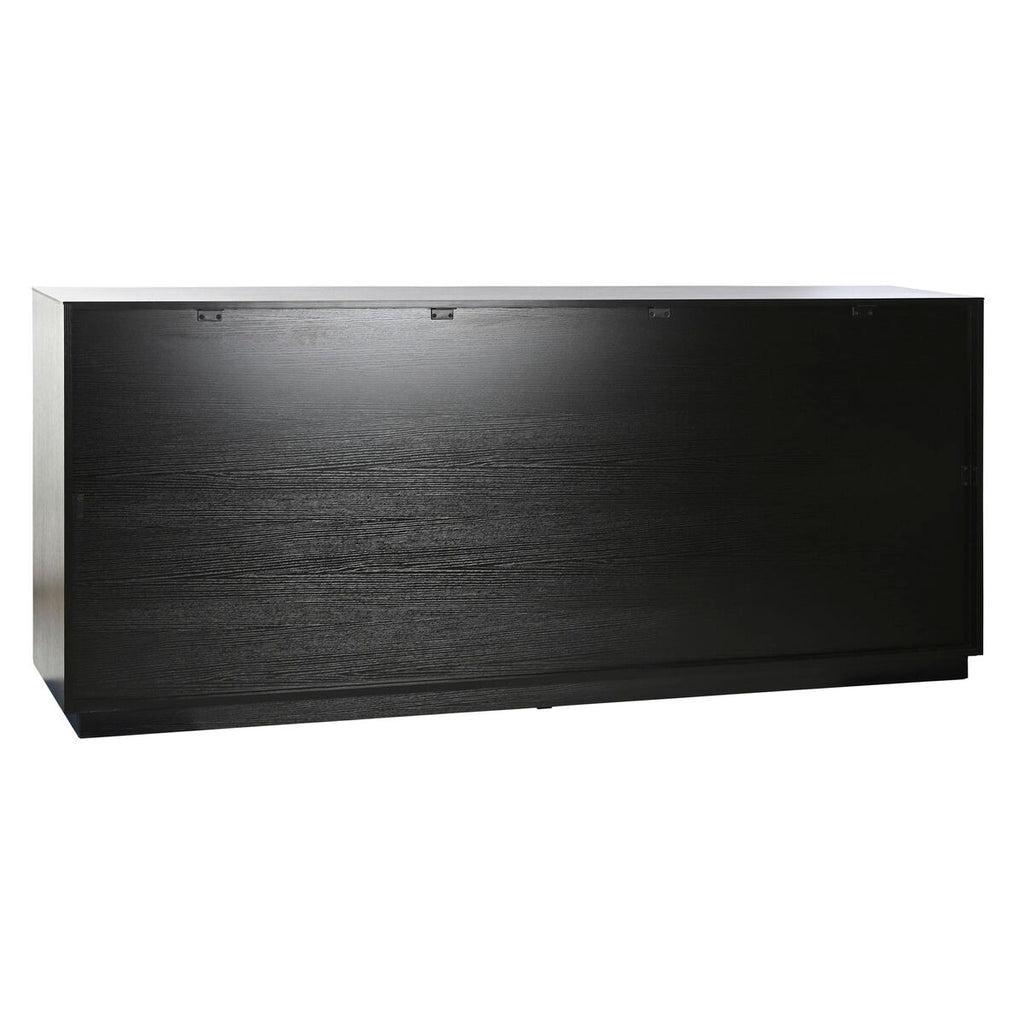 Aparador de madera MDF marrón y negro, 4 puertas — imagen 2