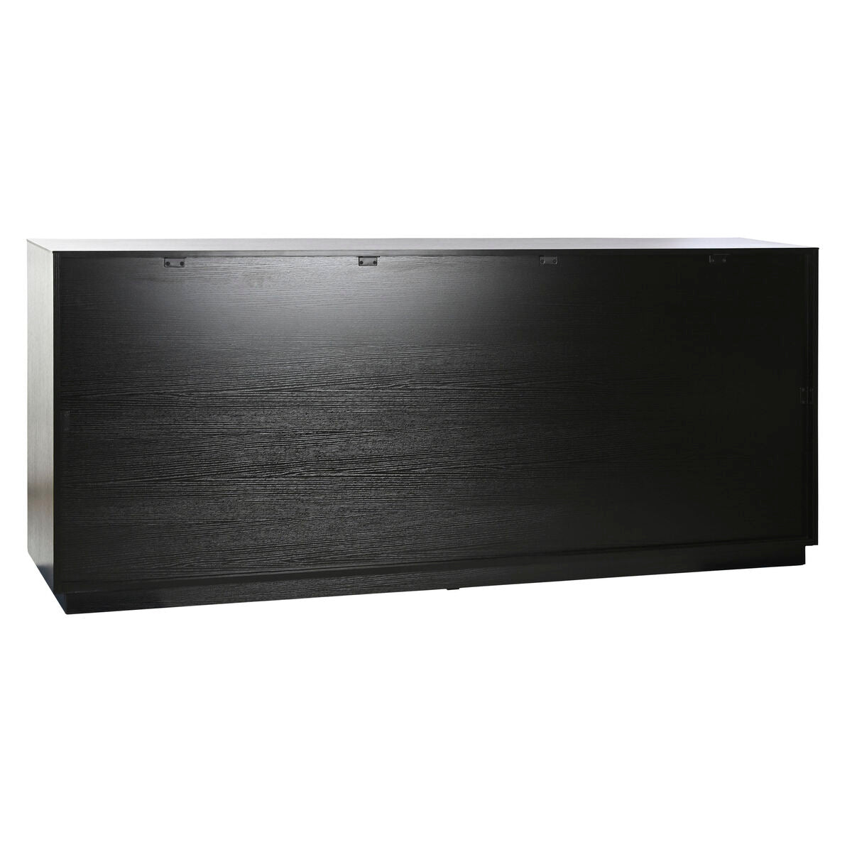 Aparador de madera MDF marrón y negro, 4 puertas — imagen 2