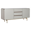 Aparador moderno de madera con 2 puertas y 3 cajones, 183 cm