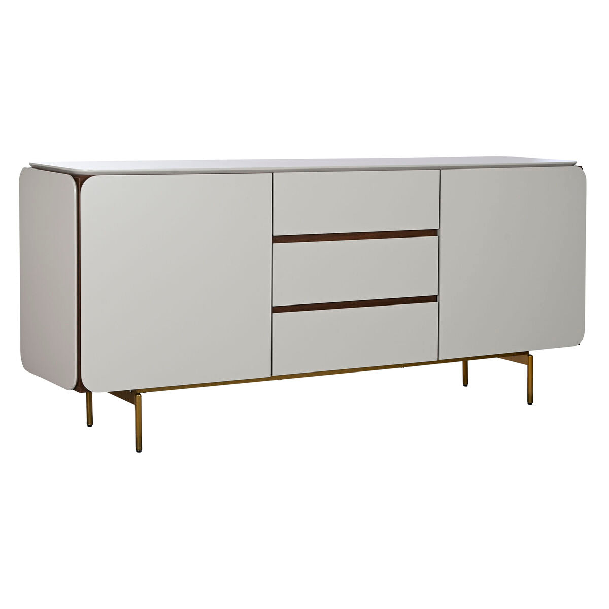 Aparador moderno de madera con 2 puertas y 3 cajones, 183 cm