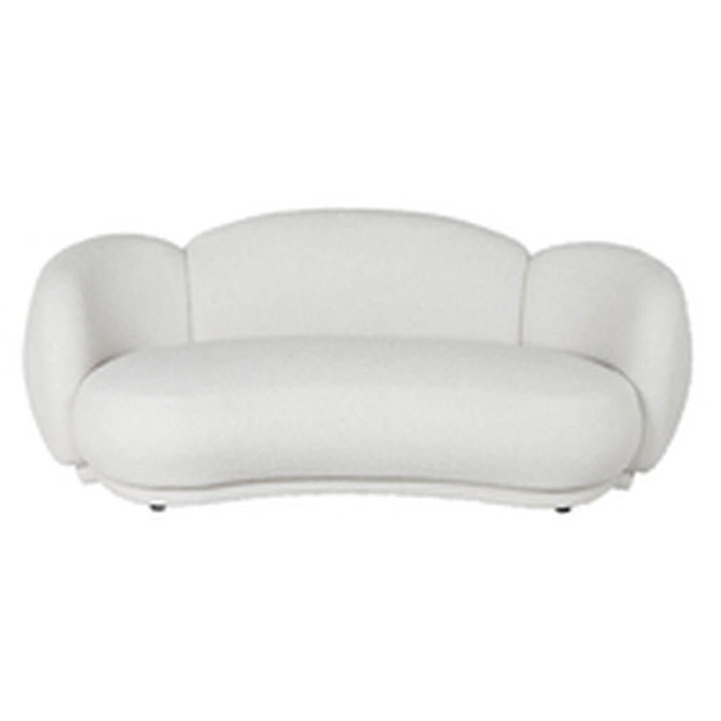 Sofá tapizado en poliéster blanco, diseño Nubes, 195 cm de ancho — imagen 2