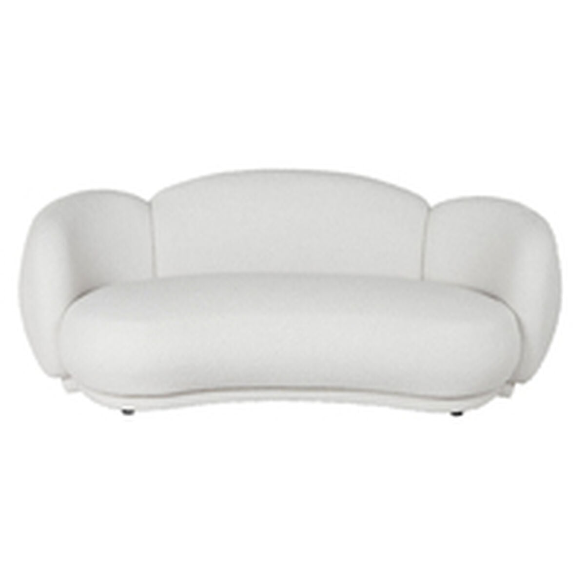 Sofá tapizado en poliéster blanco, diseño Nubes, 195 cm de ancho — imagen 2