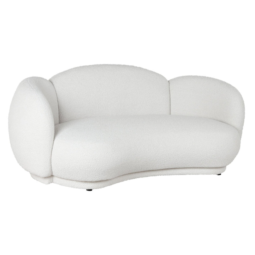 Sofá tapizado en poliéster blanco, diseño Nubes, 195 cm de ancho — imagen 3