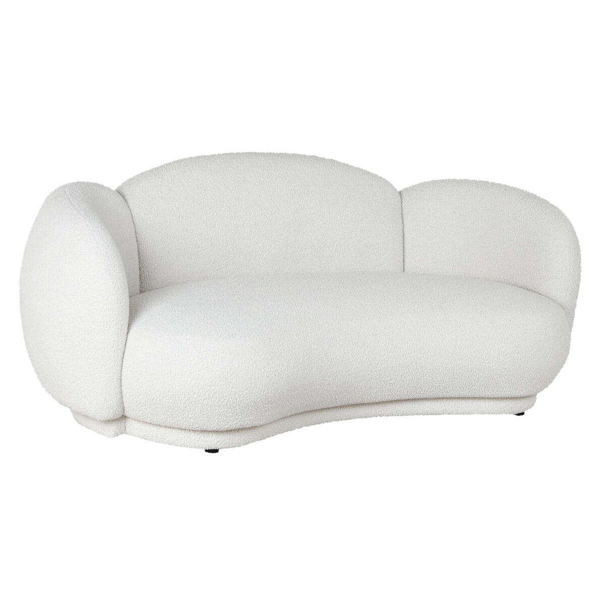 Sofá tapizado en poliéster blanco, diseño Nubes, 195 cm de ancho — imagen 3