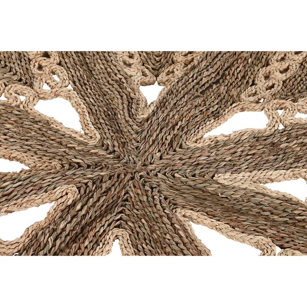 Alfombra tropical natural de algodón y hierba marina, 178 x 178 cm — imagen 3