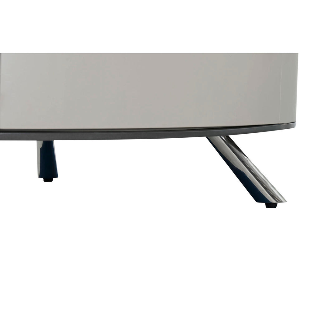 Mesa de centro de mármol y acero, blanco y beige, 140 x 75 x 40 cm — imagen 5