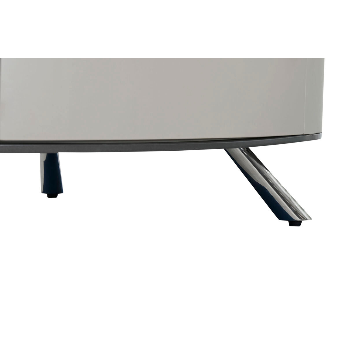 Mesa de centro de mármol y acero, blanco y beige, 140 x 75 x 40 cm — imagen 5