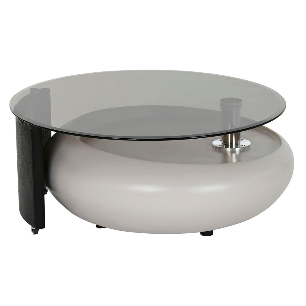 Mesa de centro de cristal y madera MDF, 85 x 120 x 37 cm — imagen 2