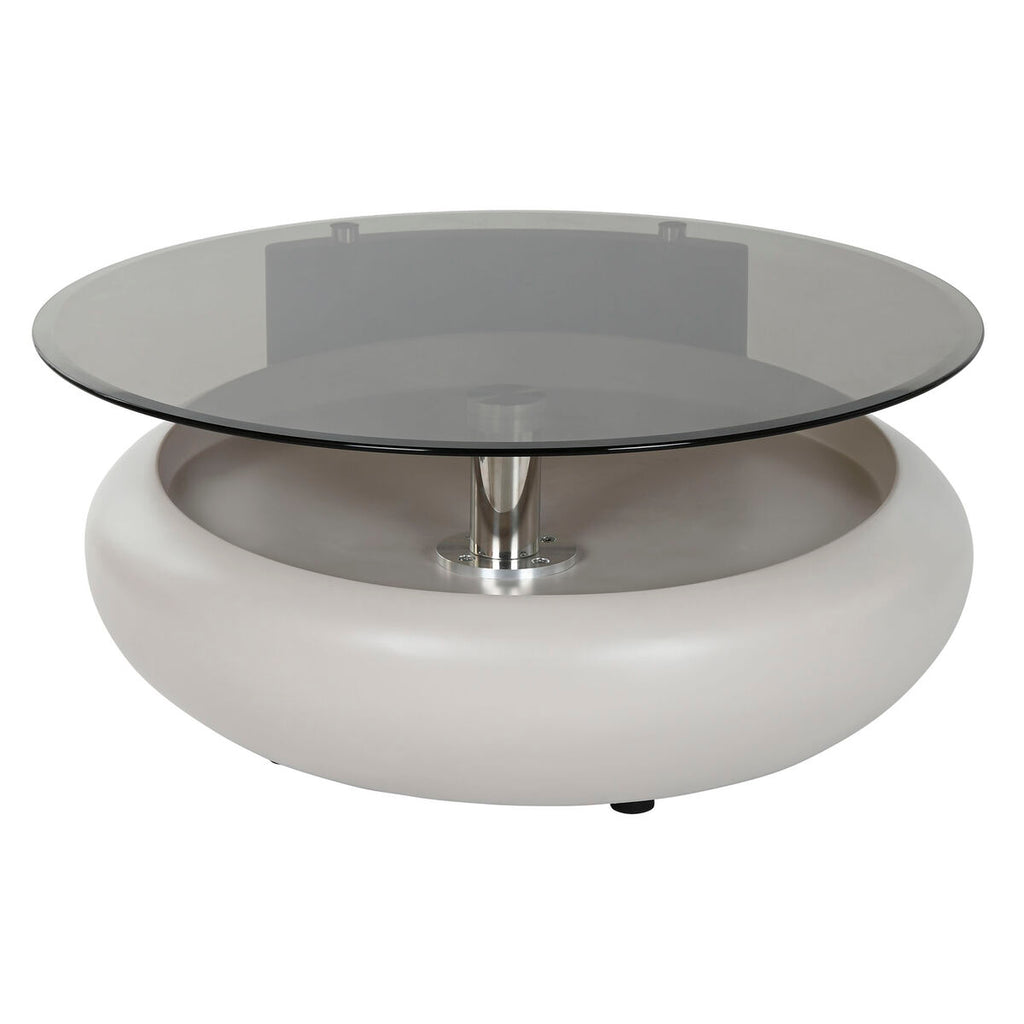 Mesa de centro de cristal y madera MDF, 85 x 120 x 37 cm — imagen 10