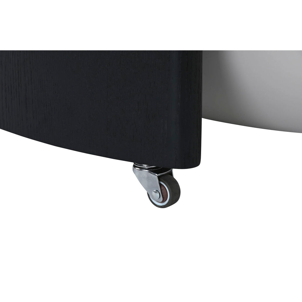 Mesa de centro de cristal y madera MDF, 85 x 120 x 37 cm — imagen 5