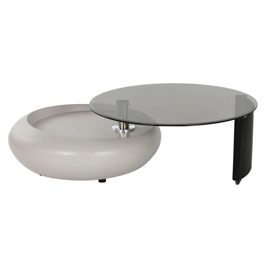 Mesa de centro de cristal y madera MDF, 85 x 120 x 37 cm — imagen 7