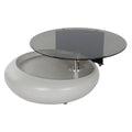Mesa de centro de cristal y madera MDF, 85 x 120 x 37 cm