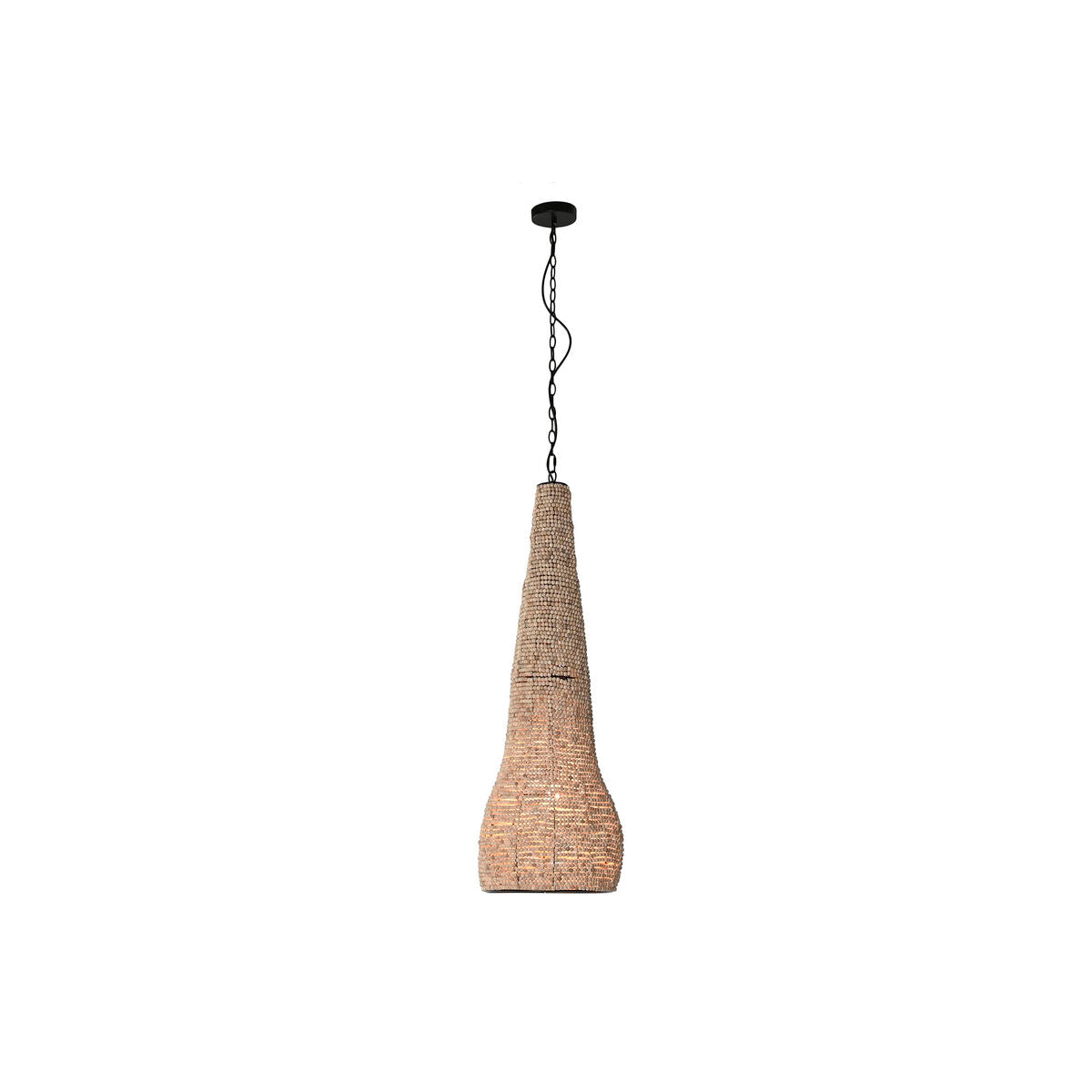 Lámpara de techo de madera y metal, diseño de bolas — imagen 2