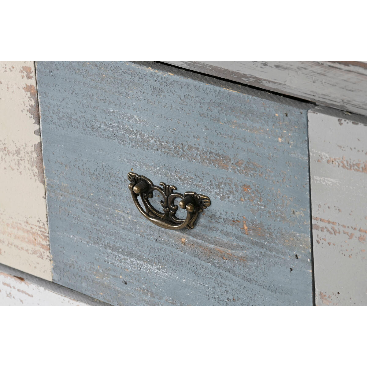 Cajonera de abeto gris, 8 cajones, estilo cottage, 100x40x80cm — imagen 3
