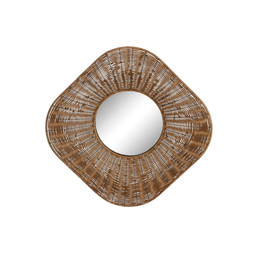 Espejo de pared redondo de ratán, diseño Bali, 102 cm