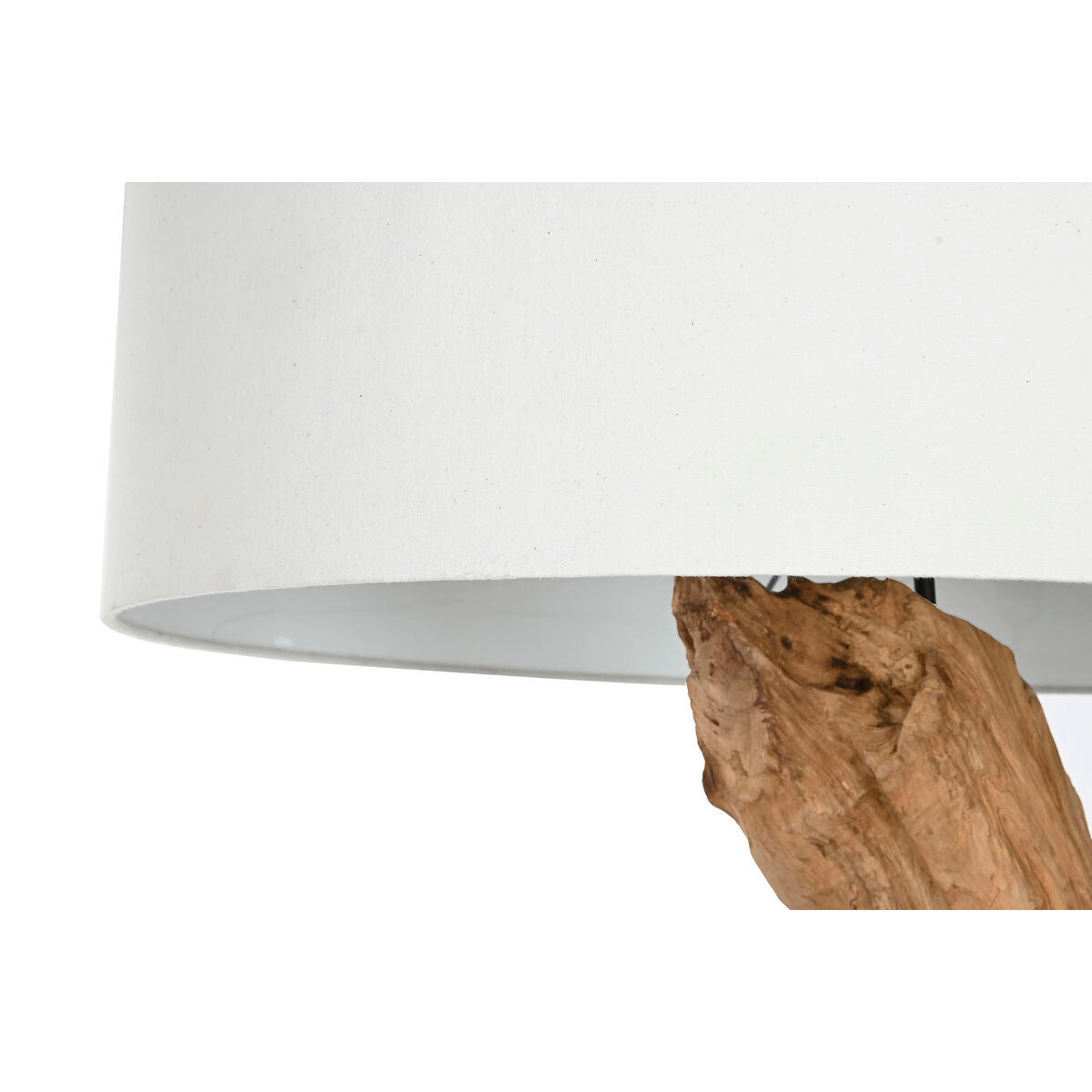 Lámpara de techo de hierro y madera de teca, 65 x 65 x 50 cm — imagen 2