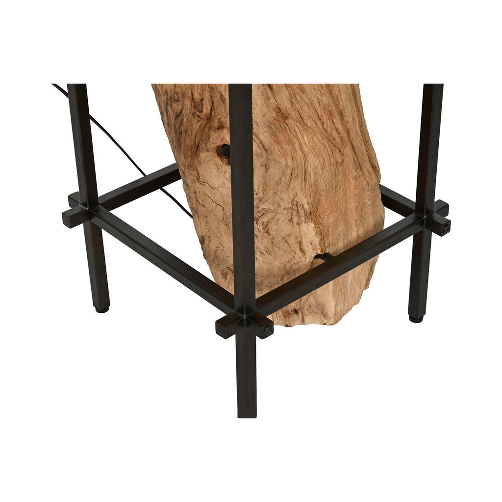 Lámpara de techo de hierro y madera de teca, 65 x 65 x 50 cm — imagen 4