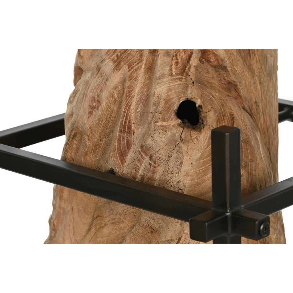 Lámpara de techo de hierro y madera de teca, 65 x 65 x 50 cm — imagen 5
