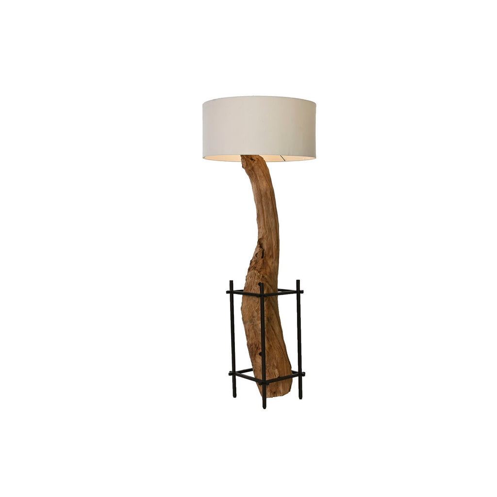 Lámpara de techo de hierro y madera de teca, 65 x 65 x 50 cm — imagen 7