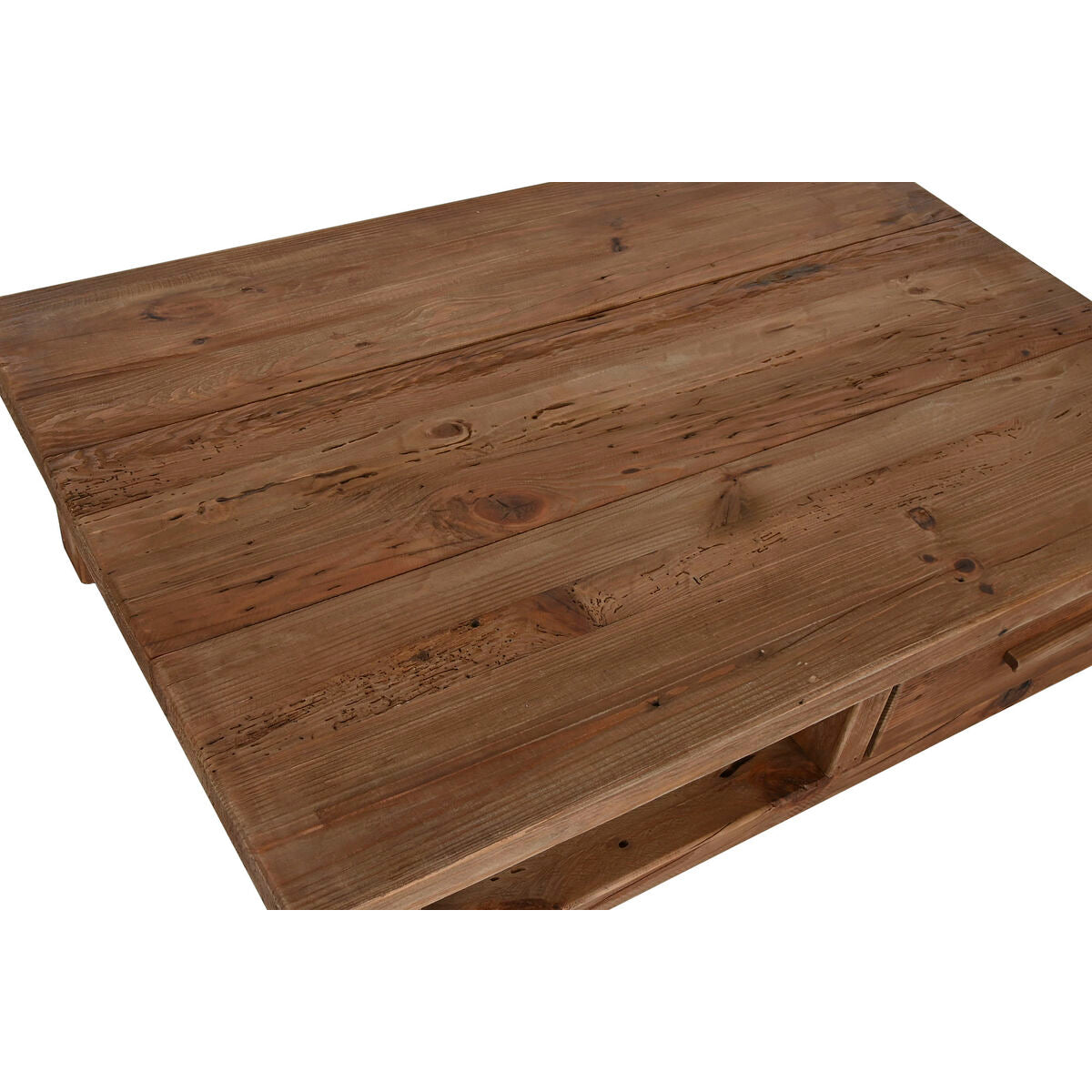 Mesa de centro de madera reciclada de pino, natural — imagen 3