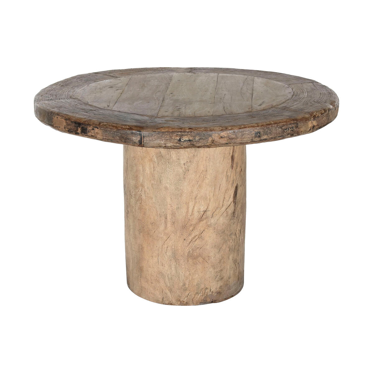 Mesa de comedor cuadrada de madera de teca, 110 cm