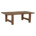Mesa de centro natural de madera de teca, 140 x 70 x 45 cm