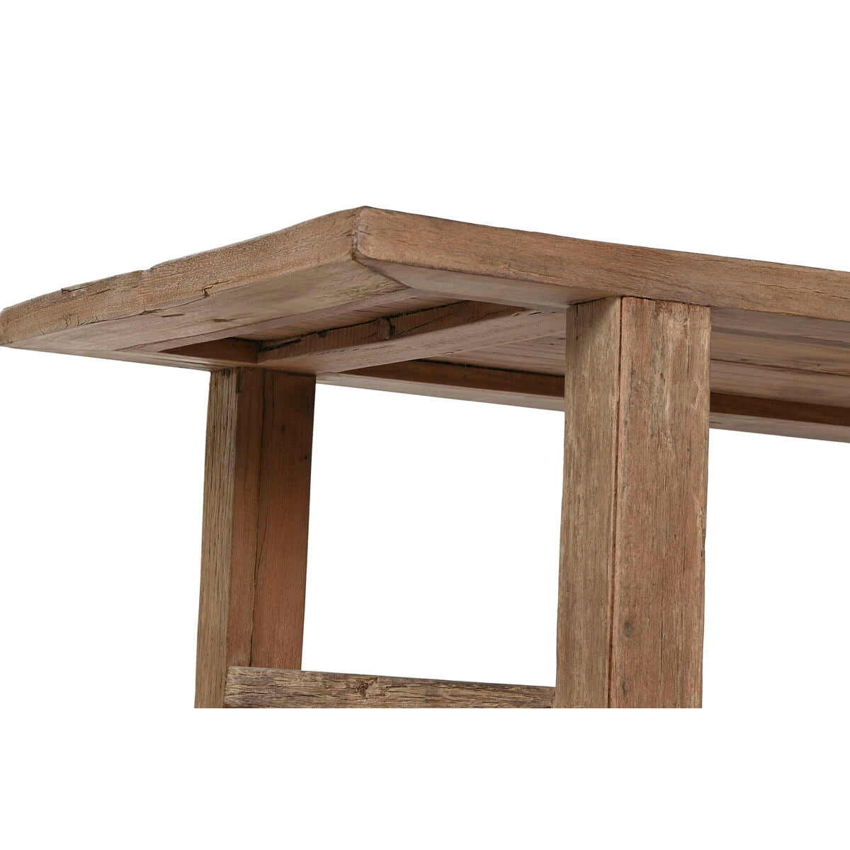 Mesa de centro natural de madera de teca, 140 x 70 x 45 cm — imagen 4