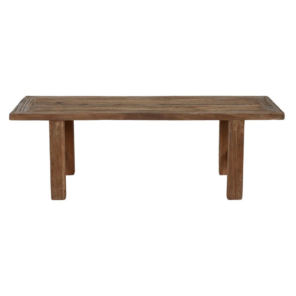 Mesa de centro natural de madera de teca, 140 x 70 x 45 cm — imagen 5