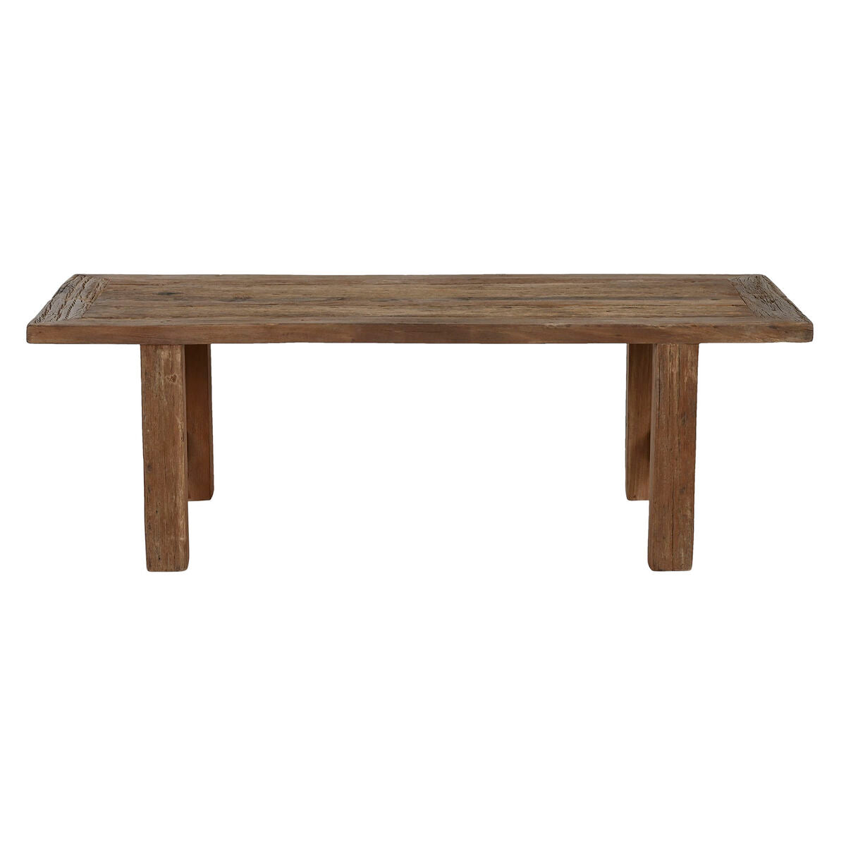 Mesa de centro natural de madera de teca, 140 x 70 x 45 cm — imagen 5