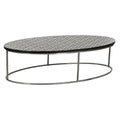 Mesa de centro de hueso, negro y marfil, 150 x 80 x 40 cm