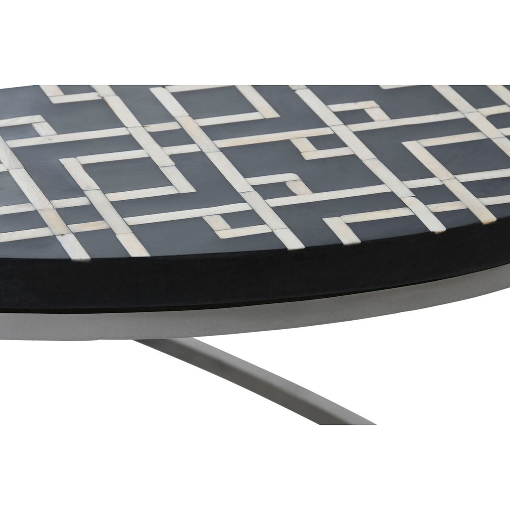Mesa de centro de hueso, negro y marfil, 150 x 80 x 40 cm — imagen 3