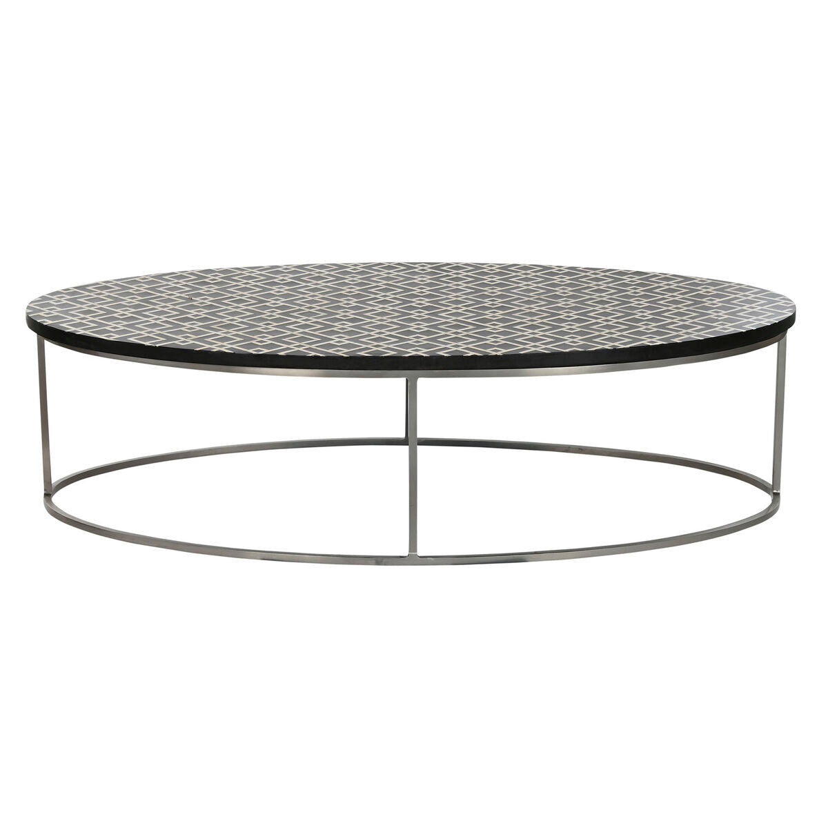 Mesa de centro de hueso, negro y marfil, 150 x 80 x 40 cm — imagen 6